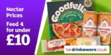 2 Pizzas 1 Garlic Bread 1 Drink (Beers or Soft Drinks) Nectar Price
