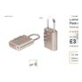 2 X Smith & Locke Silver Effect Zinc Combination Padlock