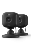 2 cameras Blink Mini 2K (newest gen) Plug-in Home Security Camera with 2K video resolution 4x Zoom (Prime Exclusive)