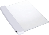 2-in-1 Flat LED Book Light and Night Light Battery-Powered Portable Reading Lamp for Books in Bed Eye-Protection Panel Night Reading White ABS Organic Glass