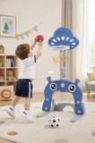 2-in-1 Toddler Basketball Hoop Football Goal Set