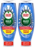 2 x Fairy Max Power Washing Up Liquid Antibacterial 730ML
