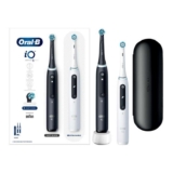 2 x Oral-B iO Series 5 Electric Toothbrushes in Matt Black & Quite White