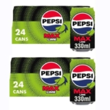 2 x Pepsi Max Lime No Sugar Cola Cans 24 x 330ml – price at checkout (£12.63 – £14.23 S&S)