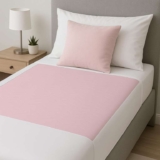 2 x x Easy Care Solutions Washable Bed Pads with Tucks 85x90cm Pink High 3L Absorbency Secure Tuck-In Flaps Soft & Comfortable