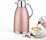 2.3 Litre Thermal Carafe Jugs, Stainless Steel Insulated Coffee Carafe Double Walled Vacuum Insulated Coffee Pot with Press Button Top, Hot Water Jug Thermal Teapot for Coffee Juice Milk Tea