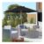 2.5m Wood Garden Parasol Sun Shade Patio Outdoor Wooden Umbrella Canopy