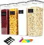 2.8L Airtight Food Storage Containers Set – Cereal Storage Containers for Kitchen Storage & Organisation with Lids & BPA Free Pantry Storage Containers Organiser4 Pack