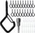 20 Pcs Screw in Hooks with Safety Buckle – Black Metal Ceiling Hooks,Outdoor Garden Hooks – Hooks for Hanging Plants, Cup, Fairy Light, Birdcage, Christmas Decor, Wind Chimes (Black)
