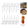 20 Stainless Steel Skewers, 10cm, for Meat and Veggies