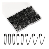 200 Pcs 19mm Mini Safety Pins, Rust-Resistant, Black