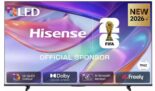 2026 Hisense 43 Inch 43E7STUK Smart 4K UHD QLED Freely TV – 50 £319.20 – 55 £399.20 – 65 £479.20 – 75 £719.20 With Code Via App Free C&C