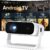 2026 New Smart Projector Built-in Apps, Android 14, Native 1080P 4K Supported WiFi 6 Bluetooth 5.2, 300 ANSI Lumens, Low Fan Noise (30dB), Home Cinema Projector for iOS/Switch /PS5