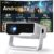 2026 Smart Projector Built-in-Apps, Android TV, Supported 4K/Native 1080P, 270 ANSI, Wifi 6 Bluetooth 5.2, Portable Mini Movie Projector for Bedroom Home, Auto Keystone, iOS/Switch/PS5