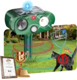 2026 Upgraded Cat Deterrents for Gardens UK99.99% Protection – Dual-Ultraschall-Technologie365-Days Runtime – Solar Panel PoweredFox Deterrents for Gardens UK, Lawns&Outdoor(Green)