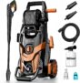 2026NEW Pressure Jet Washers 180bar, 450 l/h Electric Power Washers with Hose Reel, Foam Cannon & Adjustable 6-in-1 Nozzles, Area Coverage: 50/h, Jet Washer for Fences, Cars, Patios and Driveway
