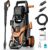 2026NEW Pressure Jet Washers 180bar, 450 l/h Electric Power Washers with Hose Reel, Foam Cannon & Adjustable 6-in-1 Nozzles, Area Coverage: 50/h, Jet Washer for Fences, Cars, Patios and Driveway