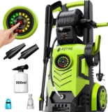 2026NEW Pressure Washers w/ 8 Level Touch Screen 100-200bar, Coverage: max. 60/h, Foam Cannon and Adjustable 6-in-1 Nozzles, Jet Washer Power Washers for Patio/Car/Home Cleaning