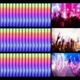 20PCS LED Foam Glow Sticks with 3 Modes Colorful Flashing 8-10H Party Glow in the Dark Party Supplies, Light Up Sticks for Wedding,Birthday,Neon Party,Carnival,Concert,New Year,Christmas