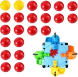 21 Pcs Plastic Marble Game Balls – Compatible with Hungry Hippos, 19 Red & 2 Yellow Balls – Replace Lost/Damaged Game Pieces