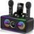 216 Bluetooth Karaoke Machine for Adult Kid with Storage and Charging Station, Powerful Karaoke System, 12H Playtime, Rechargeable Wirless Microphone, Support USB/AUX Indoor Outdoor