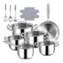 21P Stainless Steel Pots and Pans Set