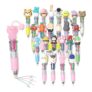 24-Pack Mini 4-Colour Retractable Ballpoint Pens