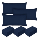 24-Pack Navy Blue King Size Pillowcases, 50×90 Cm, Envelope Closure