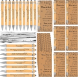 24 Sets Motivational Pens Team Gifts for Colleagues Team Thank You Cards Employee Appreciation Gifts Inspirational Bamboo Pens Thank You Gift for Colleague Teacher Nurse Assistant Office Staff