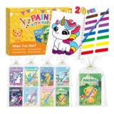 24 Watercolour Colouring Books for Kids 3-8 with Paints