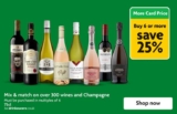 25% off 6 bottles of selected wines