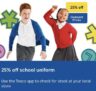25% off School Uniform with Tesco Clubcard free delivery over £50