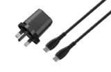 25W USB-C Mains Charger and USB-C Cable – Black