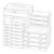 28-Pack Rectangular Plastic Storage Boxes with Lids and Labels