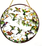 2D Acrylic Suncatcher Ornament Stained Glass Bird Design Window Hangings Sun Catchers for Garden Decorative Function for Windows, Garden and Room (Indoor & Outdoor) Home Decor
