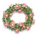 2M Pink Cherry Blossom Fairy Lights, 20 LEDs, Battery-Operated