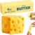 2PCS Butter and Cheese Squishy Set, Butter Squishy Cheese Stress Ball Slow Rising Squishies Butter Stick, Cute Soft Squeeze Squishy Toys for Anxiety Relief, Sensory Fidget Toys for Office Desk