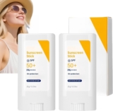 2PCS Sunscreen Stick SPF 50,SPF 50 Sunscreen for Face,Invisible Sun Stick for Face & Body,Water Resistant,Daily Use Waterproof Sun Block,Moisturizing Sun Cream,Day Cream Spf,Sunscr-een for Oily Skin