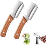 2PCS Vegetable Peeler for Kitchen, 2 in 1 Stainless Steel Fruit and Vegetable Peeler with Bottle Opener, Portable Kitchen Peelers for Fruits Vegetables