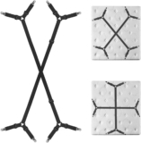 2Pcs Bed Sheet Clips for Bedding,Adjustable Crisscross Elastic Sheets Strap Fitted Sheet Corner Holder Fastener Grippers,Mattress Fasteners Grippers,Bedsheet Holder Suspenders Clip