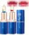 2Pcs Colour Changing Lipstick,Long-Lasting Moisturizing Balm for Cracked Lips,Glossy Temperature Color Change Moisturizer,Clear Hydrating Tinted Lip Balm,Gift for Women,Lip Gloss,Blue&Red,1g