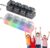 2Pcs Keyboard Fidget Toy, 4 Button Fidget Keyboard Keychain with Lights Clicky Fidgets Toy Portable Fidgets Keyboard 4 Buttons with Keychain for Adults Kids