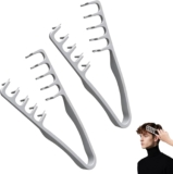 2pcs Texture Comb,Volumizing Wide Tooth Hair Styling Comb,Seamless Design Root Volumizing Tool,Hair Styling Appliances Bangs Seam Grooming Accessory For Women Men