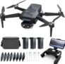 3-Axis Gimbal GPS Drone with Camera 4K, 90-Min Long Flight Time, 1000m Control Range, Auto Return, Auto Follow, Brushless Motor, RC Quadcopter for Beginners (Under 249g)