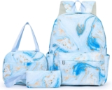3-In-1 High Capacity School Bag for Girls School Backpacks for Kids Teens, Girls Backpack Bookbags Set with Lunch Bag Pencil Case