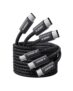 3 Pack – Anker Zolo USB C to USB C Cable (240W) (Black, 1.5m) Braided and Dirt-Free Type-C Fast Charging cables – AnkerDirect / FBA