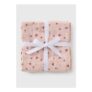 3 Pack Baby Pink Floral Muslin Cloths
