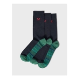 3 Pack Bamboo Socks in Black and Green