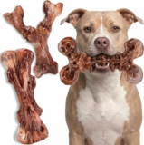 3-Pack Indestructible Dog Chew Toys for Aggressive Chewers: Bacon Flavour Ultra-Hard Solid Nylon Dog Bones, Tough Dog Toys for Medium & Large Dogs 10-40Kg, Heavy Duty Dog Toys for Boredom, XL