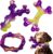 3-Pack Indestructible Dog Toys for Aggressive Chewers 30-85lbs Hard Nylon Bones Dog Chew Toys for Medium & Large Dogs, Bacon Flavour Tough Dog Toys for Boredom, Durable Strong Dog Toy
